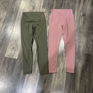 2 pair lululemon size 4/25in leggings.